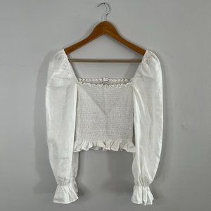 Reformation Tangerine Top in White